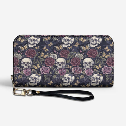 Skull Leather Wallet Eternal Bloom
