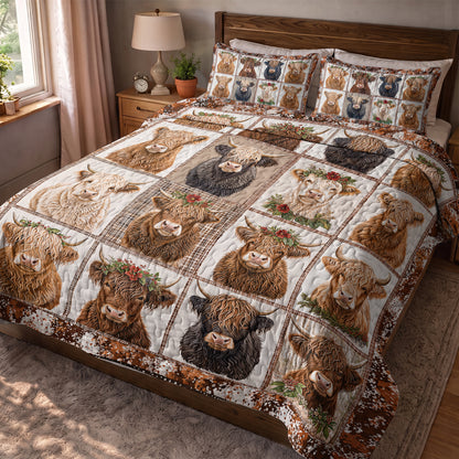 Highland Cow Quilted Blanket Cows In My Heart