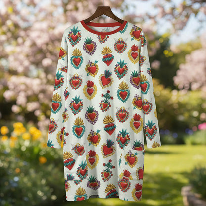 God Long Sleeve Tunic Sacred Hearts