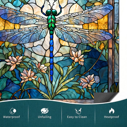 Dragonfly Magnetic Dishwasher Cover Dragonfly Grace In Stained Glass