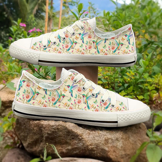 Hummingbird Women's Low Top Shoes Humming Blossoms