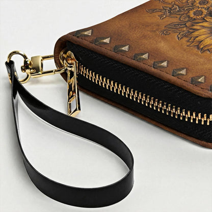 Skull Leather Wallet Bloom Beyond the Bone