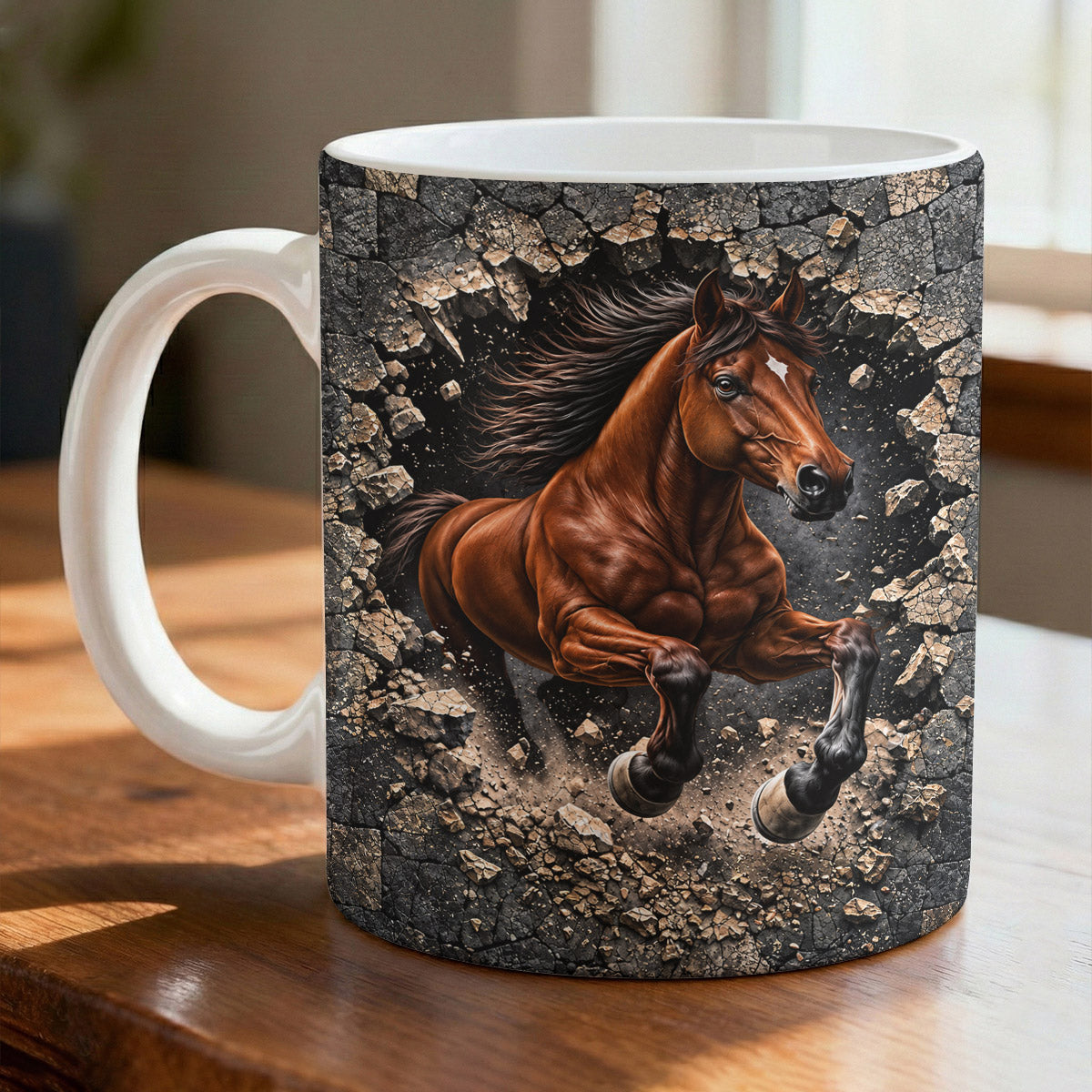 Horse Ceramic Mug Breakthrough Stallion