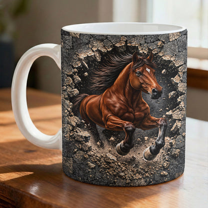 Horse Ceramic Mug Breakthrough Stallion