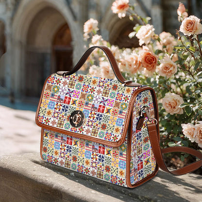 Sewing Lover Satchel Handbag Quilt Blocks