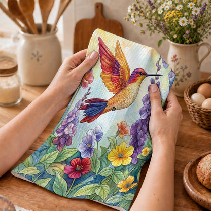 Humming Birds Kitchen Towel Whispers of Spring