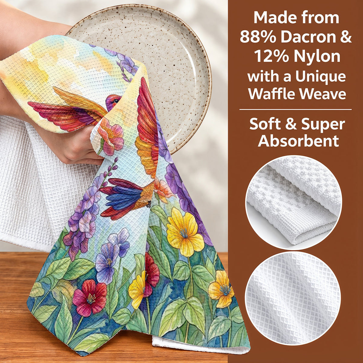 Humming Birds Kitchen Towel Whispers of Spring
