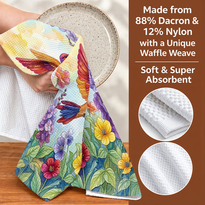 Humming Birds Kitchen Towel Whispers of Spring