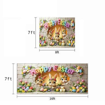 Bunny Easter Garage Door Banner Decoration Easter Bunny Wonderland