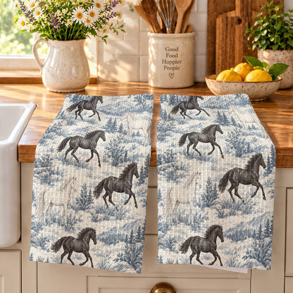 Horse Kitchen Towel Blue Ridge Gallop