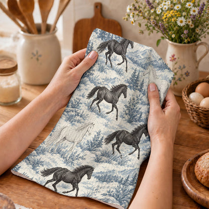 Horse Kitchen Towel Blue Ridge Gallop