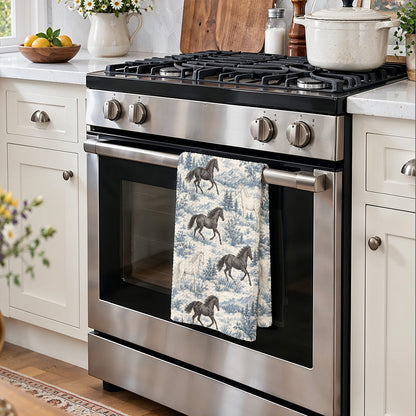 Horse Kitchen Towel Blue Ridge Gallop