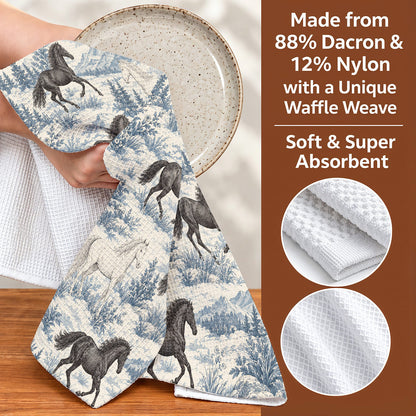 Horse Kitchen Towel Blue Ridge Gallop