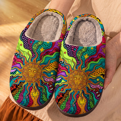 Hippie Sun Fleece Lined Slippers