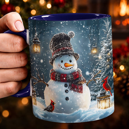 Winter Ceramic Accent Mug Snowman's Magical Winter Wonderland