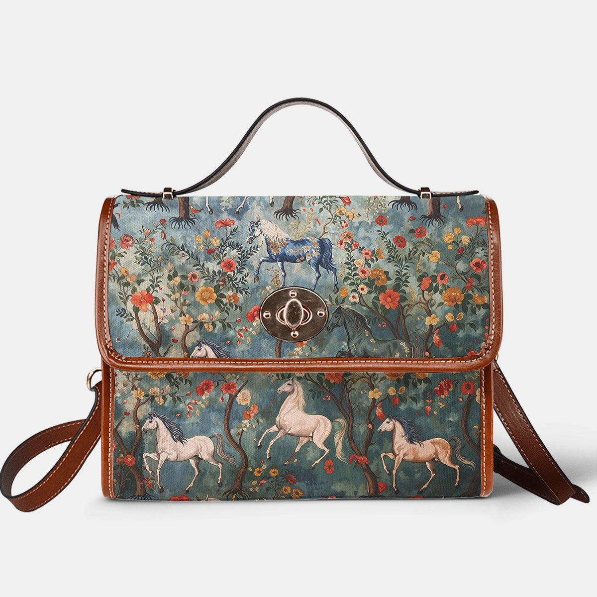 Horse Lover Satchel Handbag Mystical Steeds