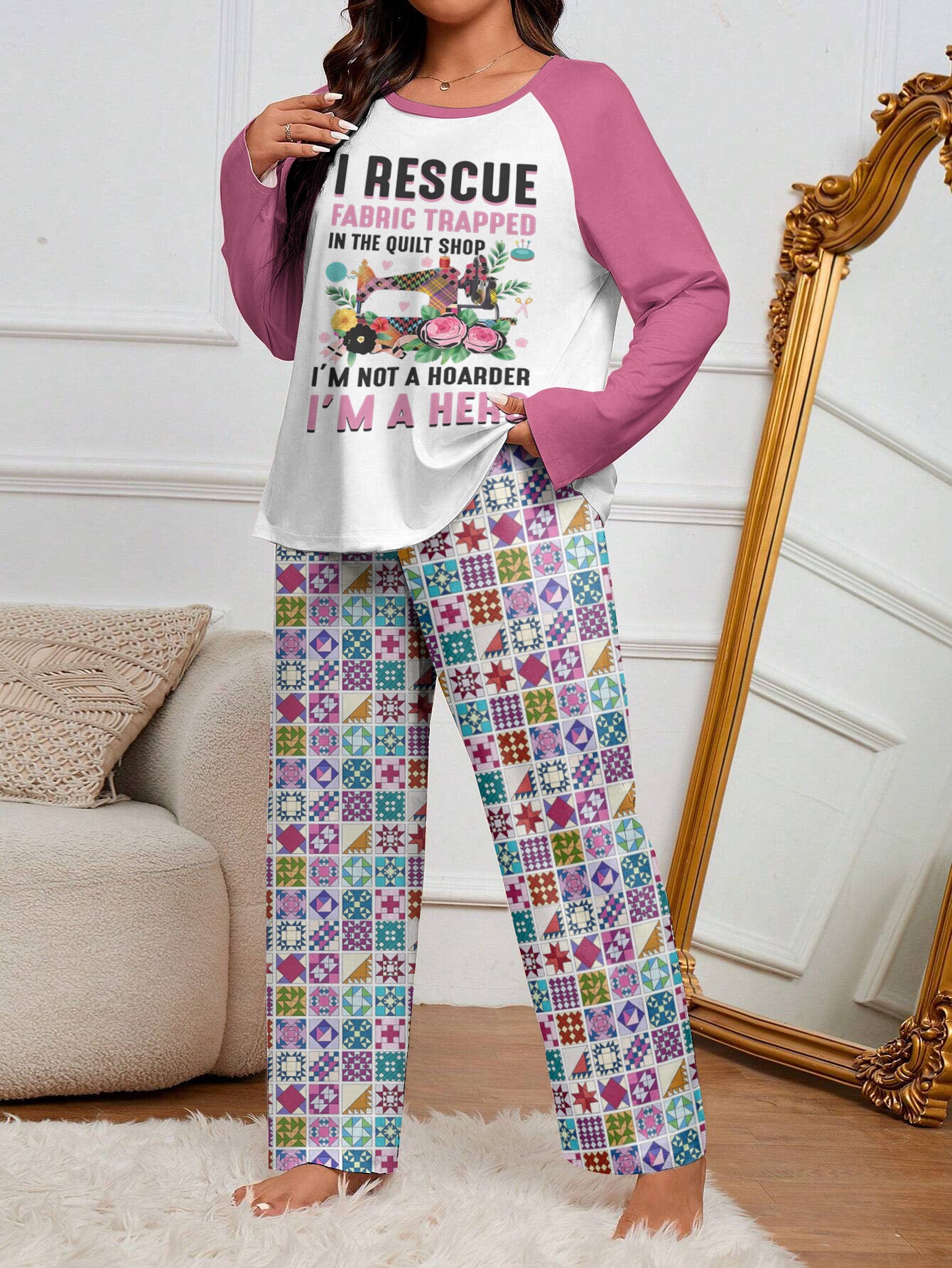 Sewing Lover Raglan Lounge Pajamas I Rescue Fabric