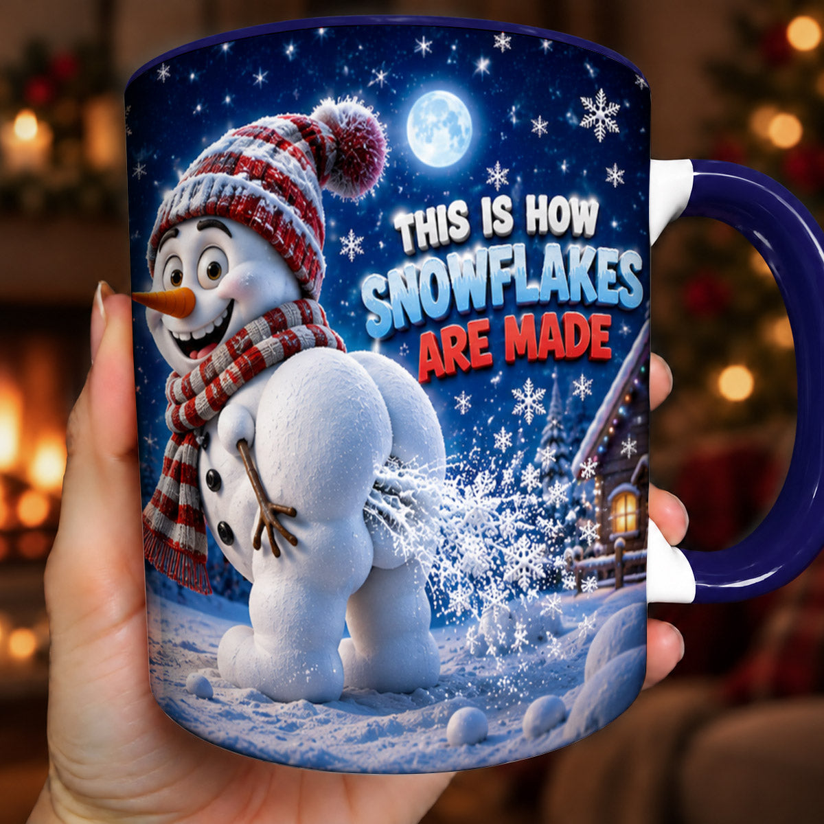 Winter Funny Ceramic Accent Mug How Snowflakes Are Made
