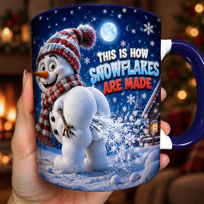 Winter Funny Ceramic Accent Mug How Snowflakes Are Made