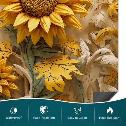 Sunlit Harvest Sunflower Magnetic Dishwasher Cover