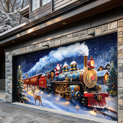Christmas Garage Door Banner Decoration - Santa's Magical Christmas Express