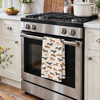 Dachshund Kitchen Towel Cozy Dachshund Companions