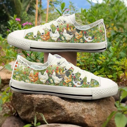 Chicken Women's Low Top Shoes Elegant Chicken
