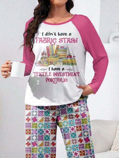 Sewing Lover Raglan Lounge Pajamas Textile Investment Portfolio