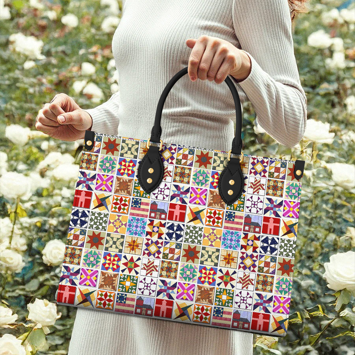 Sewing Lover Leather Handbag Quilt Blocks