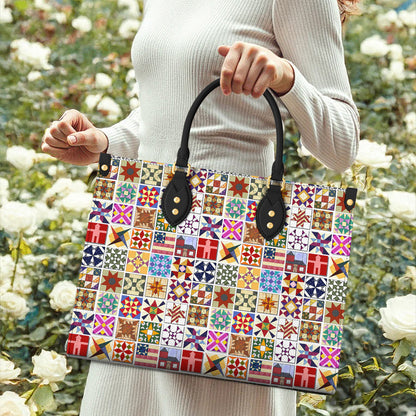 Sewing Lover Leather Handbag Quilt Blocks