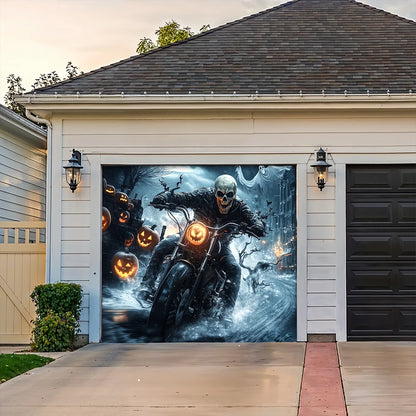 Halloween Garage Door Banner Decoration Nightmare Highway