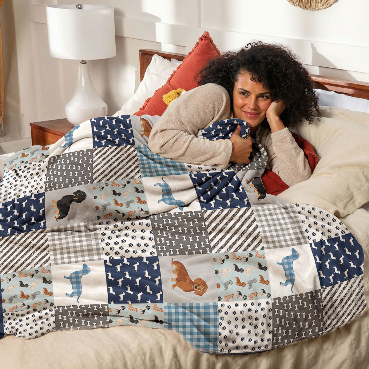 Dachshund Fleece Blanket Dachshund Delight