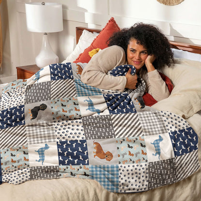 Dachshund Fleece Blanket Dachshund Delight