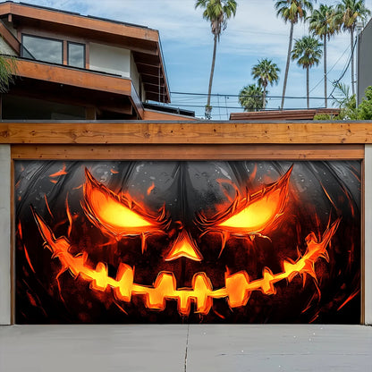Halloween Garage Door Banner Decoration Halloween Horror Pumpkin Face