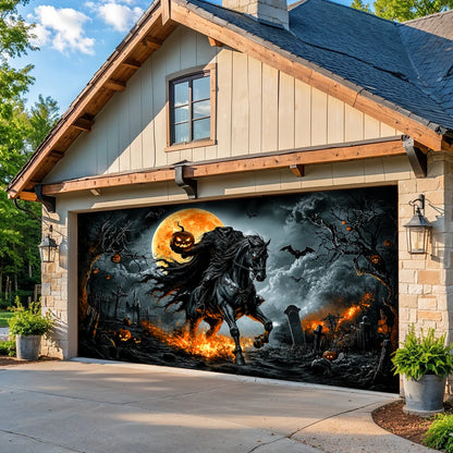 Halloween Garage Door Banner Decoration Legend Of The Headless Rider