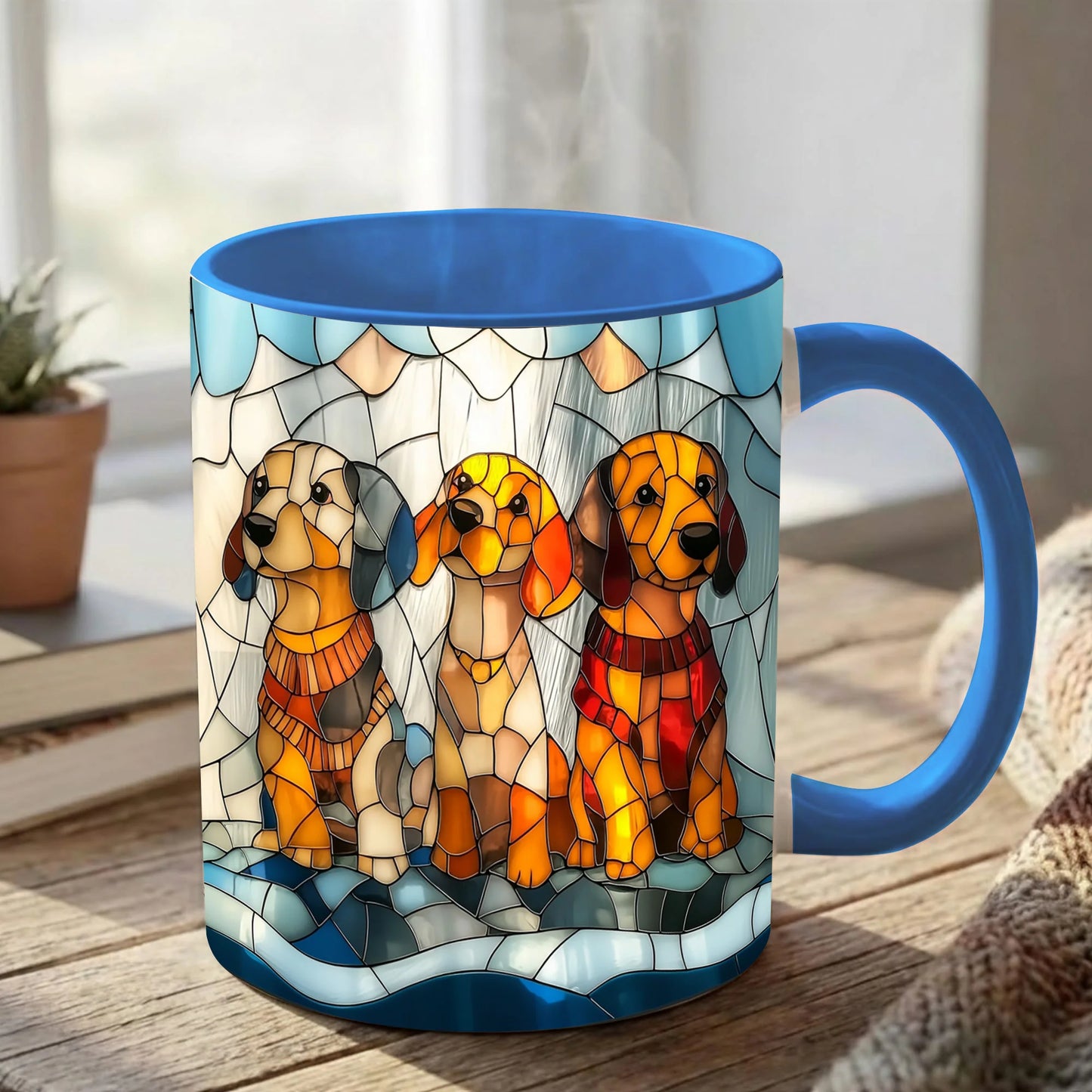 Cute Dachshunds Accent Mug