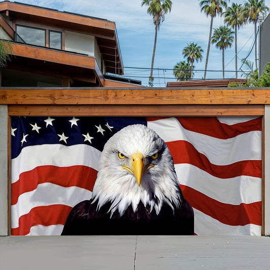 Patriotic Garage Door Banner Decoration - Eagle Of Independence