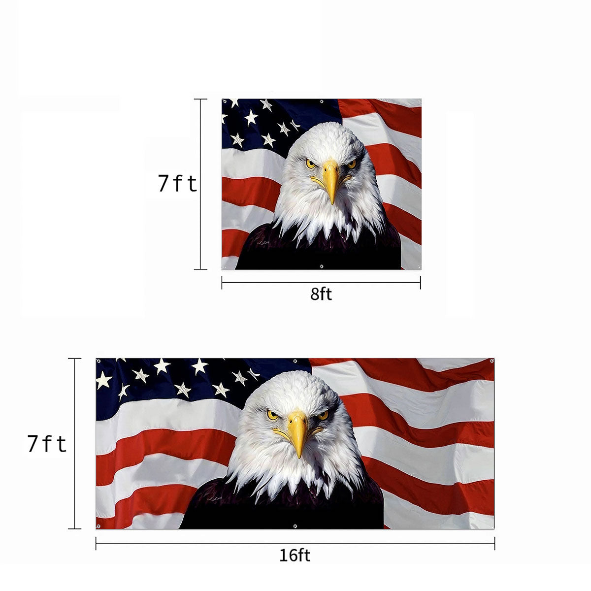 Patriotic Garage Door Banner Decoration - Eagle Of Independence