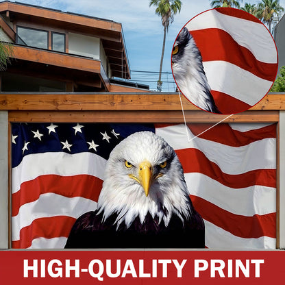 Patriotic Garage Door Banner Decoration - Eagle Of Independence