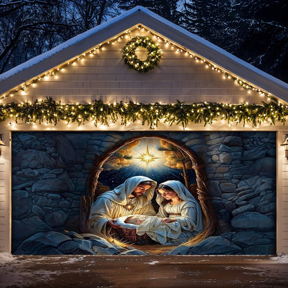 God Garage Door Banner Decoration -  Mary Joseph Baby Rest