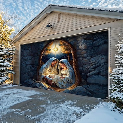 God Garage Door Banner Decoration -  Mary Joseph Baby Rest