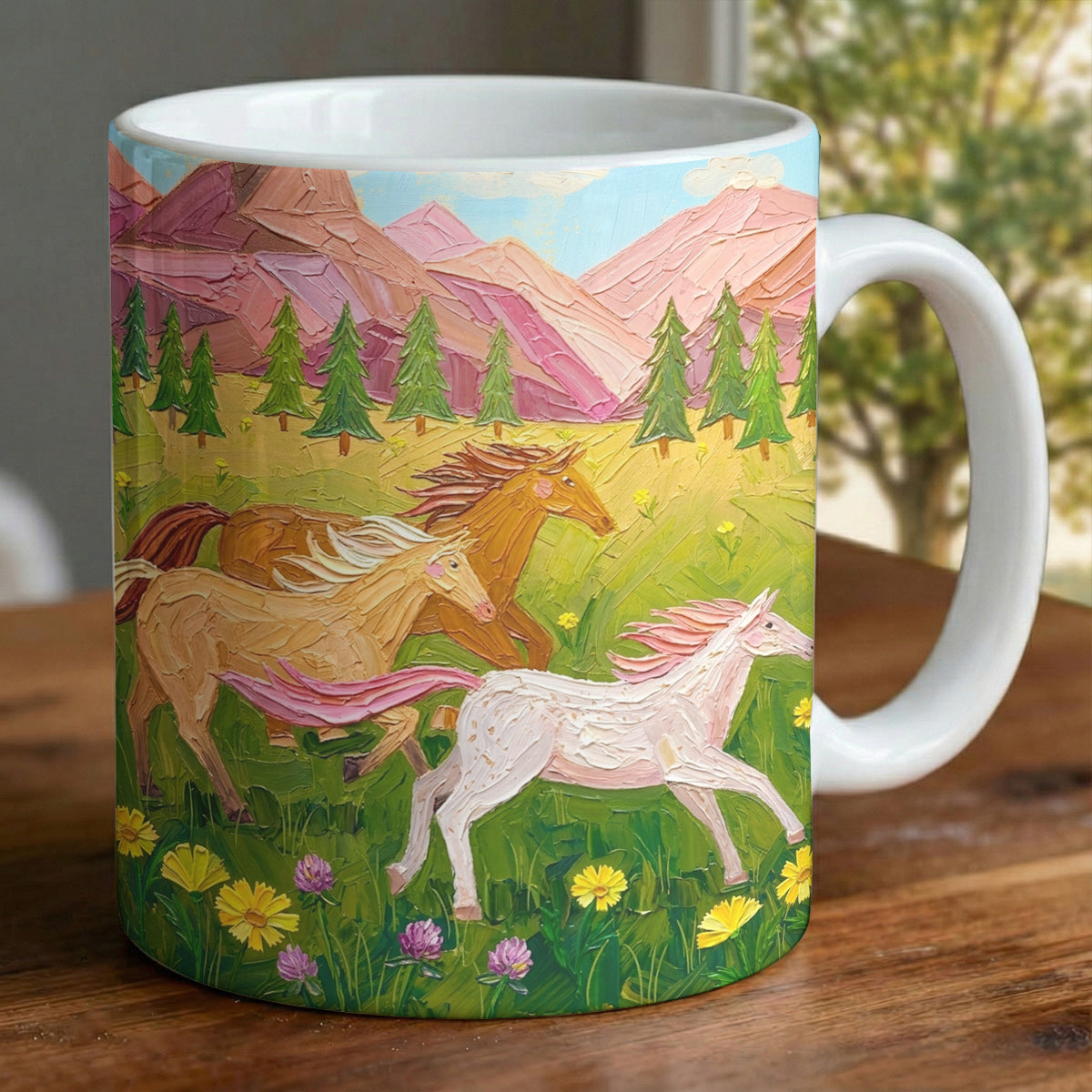 Horse Ceramic Mug Where Horses Run Free