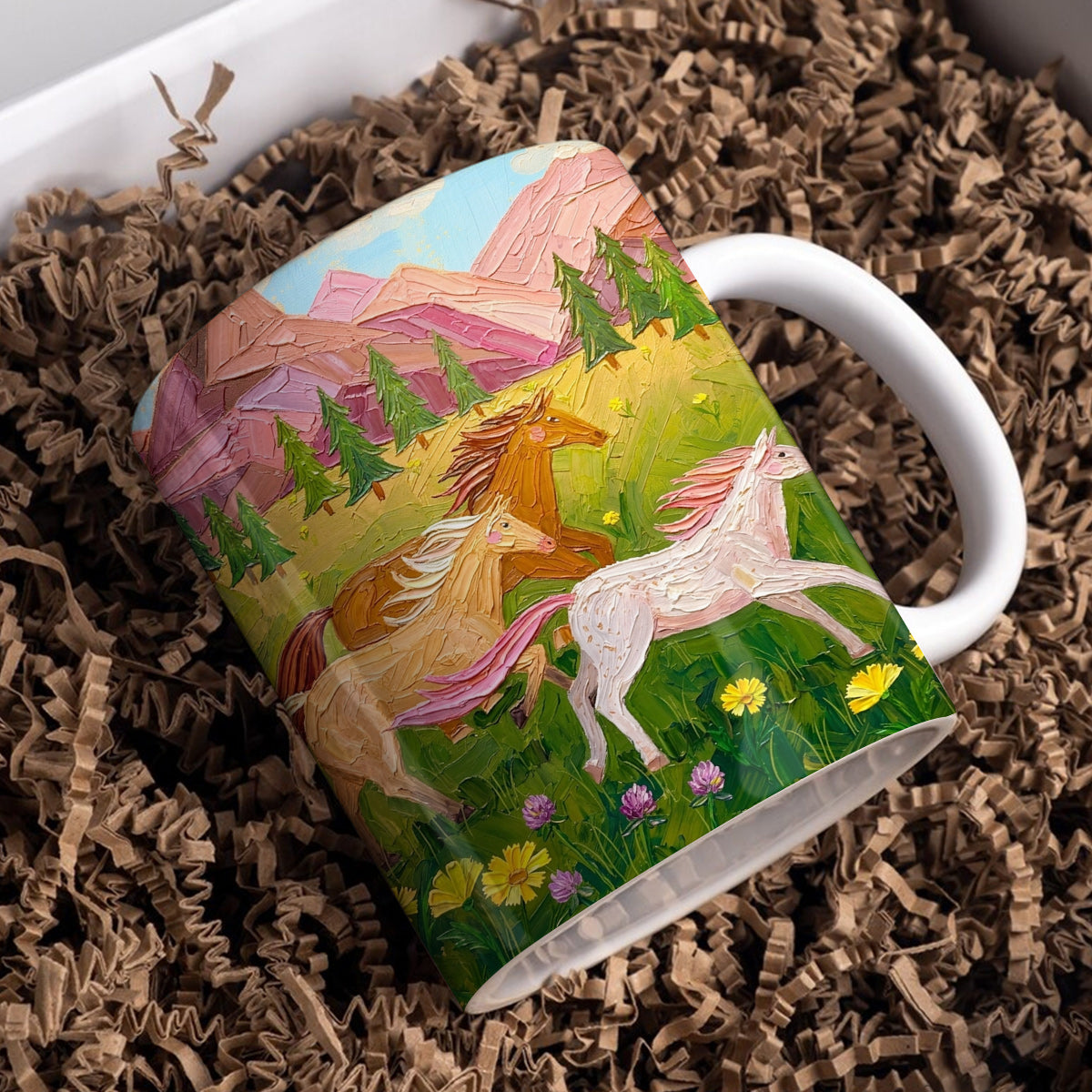 Horse Ceramic Mug Where Horses Run Free