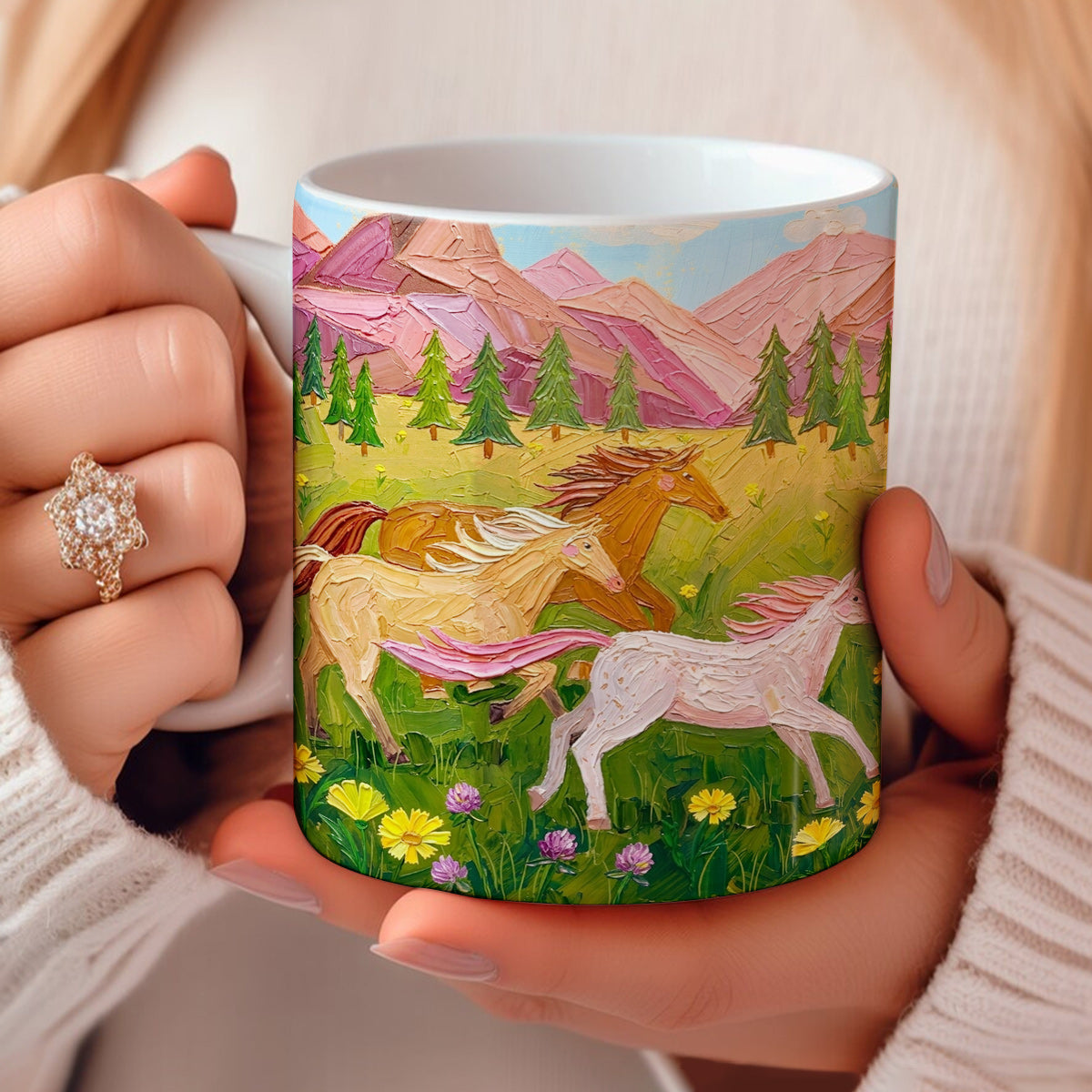 Horse Ceramic Mug Where Horses Run Free