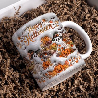Halloween Gifts Ceramic Mug Happy Halloween Ghost Village