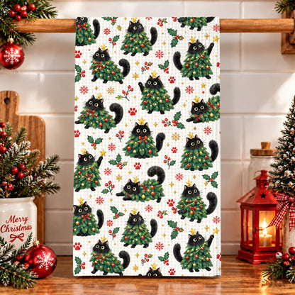 Christmas Kitchen Towel Meowy Little Christmas