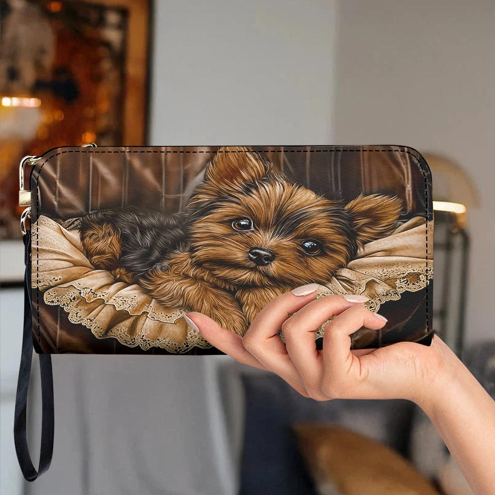 Yorkshire Terrier Leather Wallet Sweet Yorkie