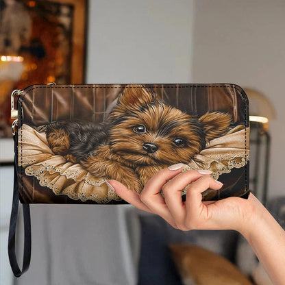 Yorkshire Terrier Leather Wallet Sweet Yorkie