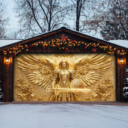 God Garage Door Banner Decoration - Archangel Michael Protect This Home