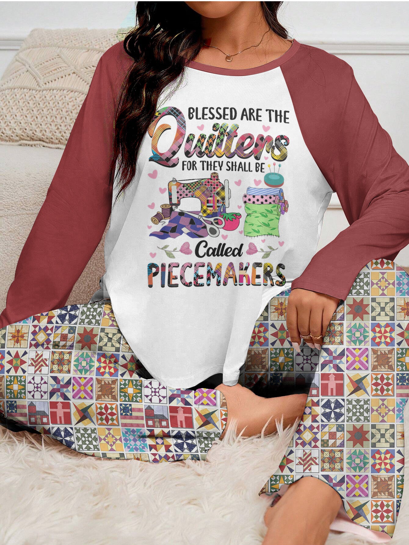 Sewing Lover Raglan Lounge Pajamas Blessed Quilters